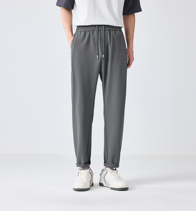 墨麦客华夫格肌理休闲裤男2023夏季新款松紧腰凉感男士裤子90656详情4