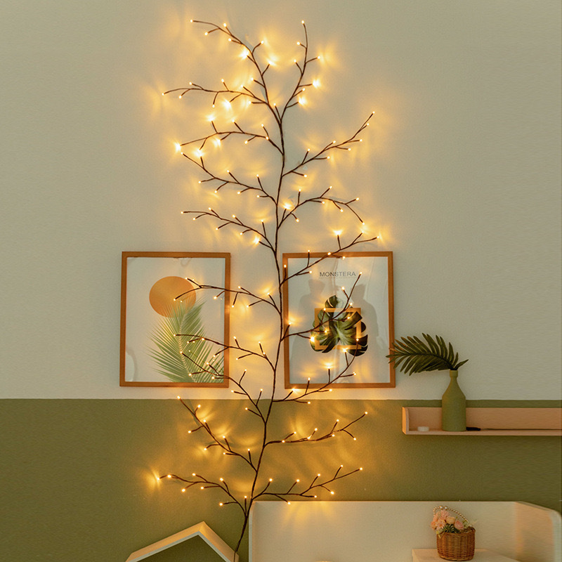 Cross-border LED flexable lámpara de rama lámpara de ratán lámpara de ambiente de habitación lámpara decorativa de pared lámpara de estilo lámpara de árbol pic 9
