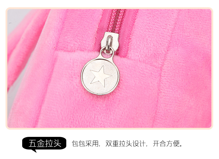 Pink Leopard plush toy figure backpack, cartoon cute doll, hand-held kindergarten schoolbag for boys and girls pic 22