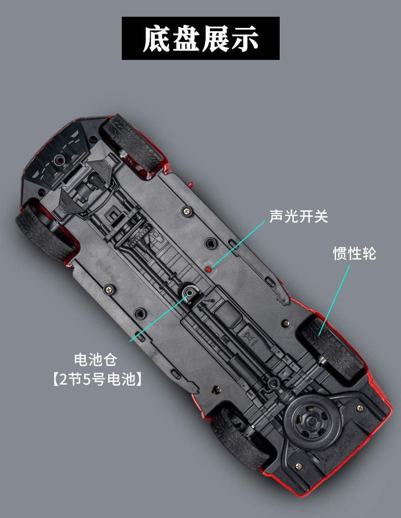 男孩礼物大号仿真皮卡车模型惯性行驶可开门汽车男孩子的玩具批发详情18