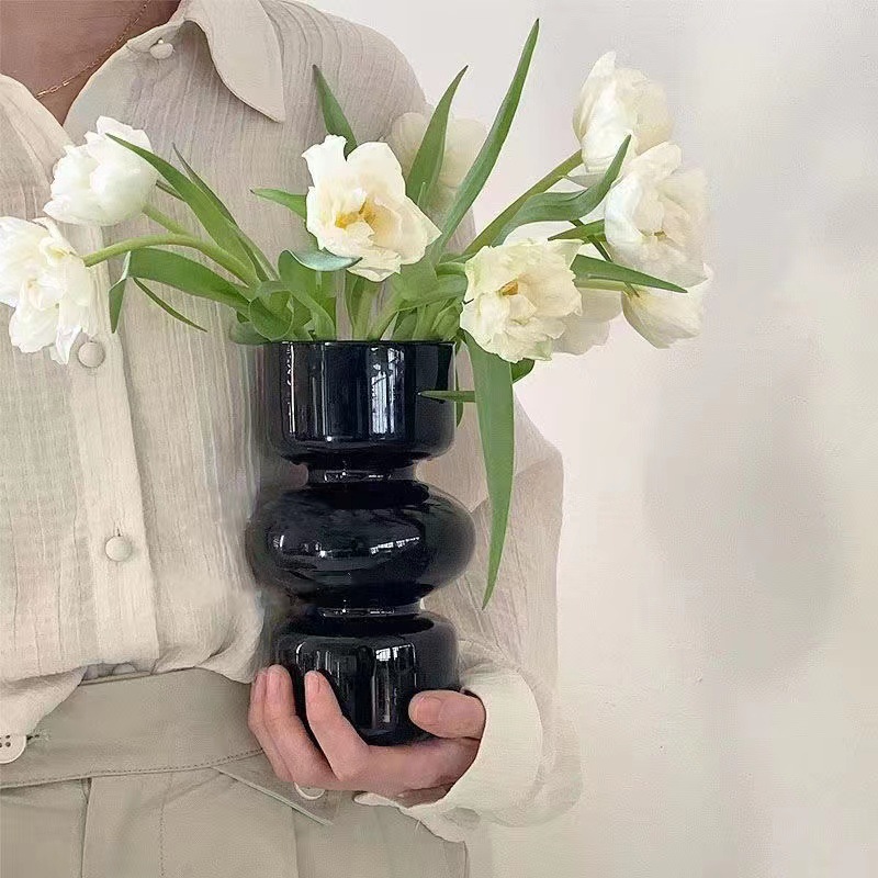 European retro glass vases, personalized and creative living room and office water-grown flower arrangement containers, decorative handicrafts pic 16
