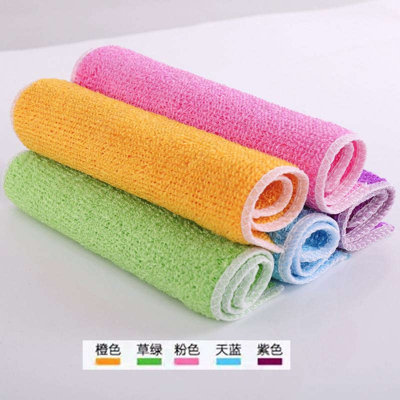 Fabricante al por mayor paño de lavavajillas de fibra de bambú perezoso limpieza doméstica toalla de lavavajillas absorbente baxter ropa de cocina pic 14