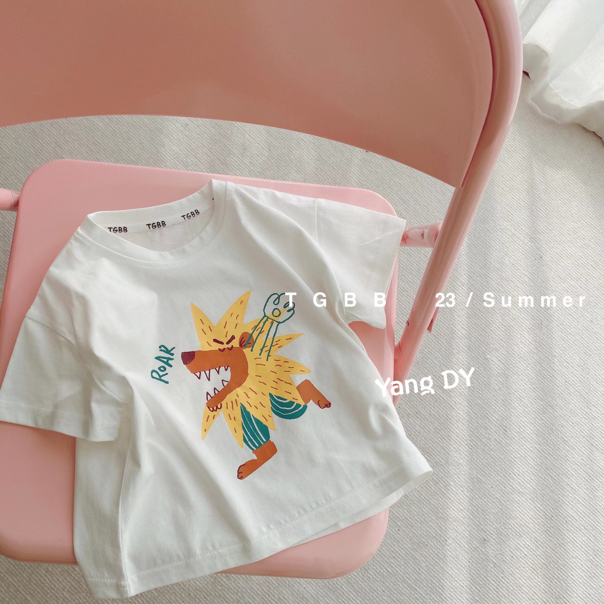 童装t恤短袖儿童半袖女童韩版宝宝上衣洋气潮2023新款男童春装详情3