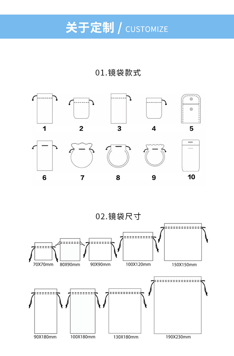 现货批发纯色小清新超细纤维针二镜袋墨镜老花镜眼镜袋收纳束口袋详情7