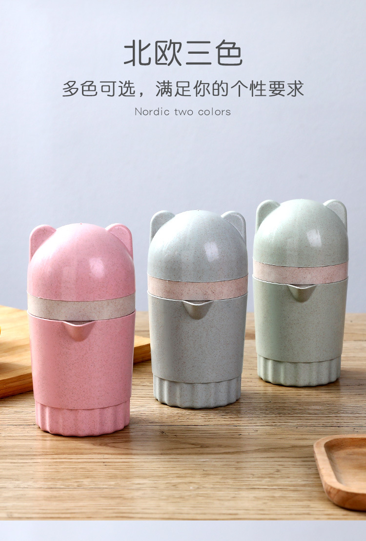 Manual juicing cup, cartoon dual-purpose fruit cup, creative hand-pressed household mini watermelon lemon penguin juicing cup pic 12