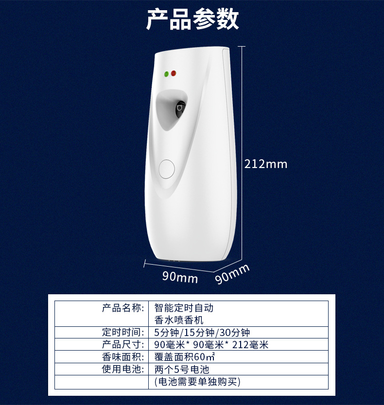 Automatic fragrance dispensers for removing odors in hotel, home and commercial bathrooms pic 12