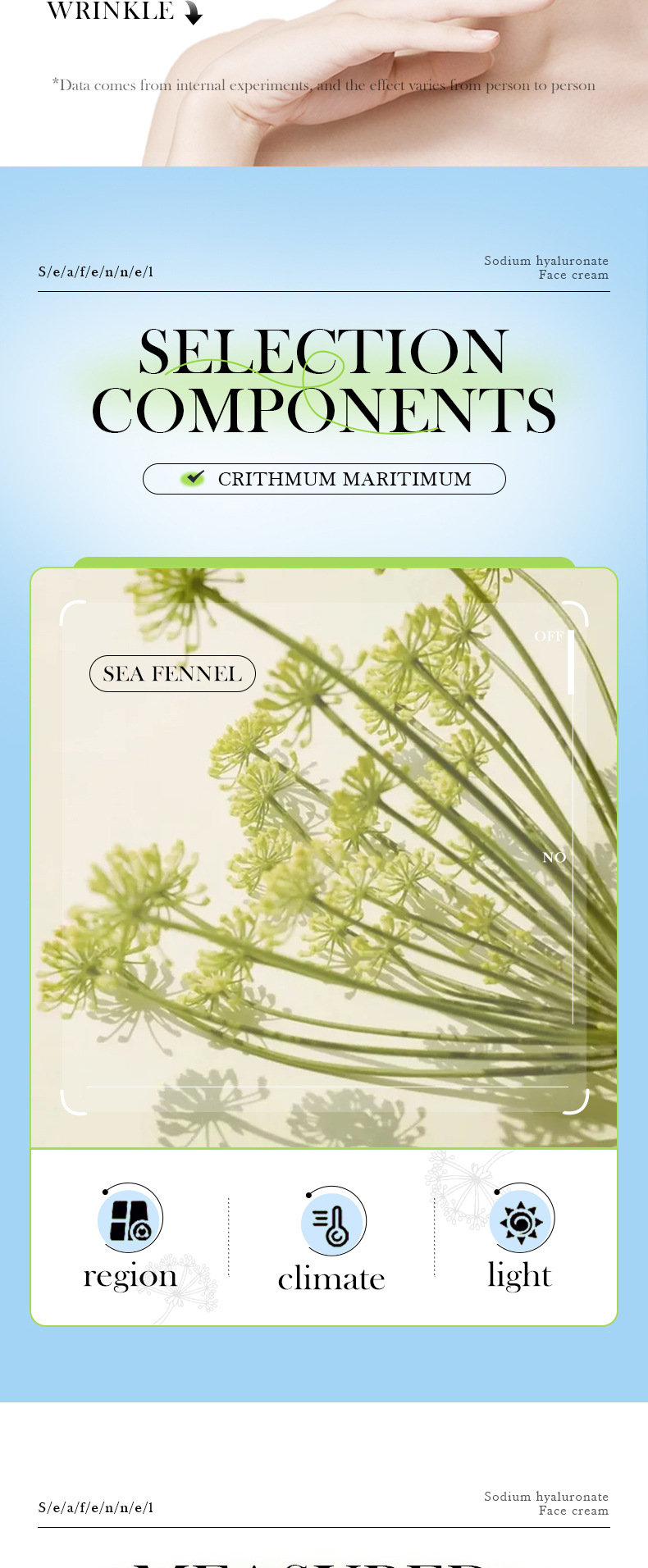 Cross-border trade BIOAOUA Sea Fennel Hyaluronic Acid Nourishing Cream Hydrates, moisturizes and improves fine lines pic 4