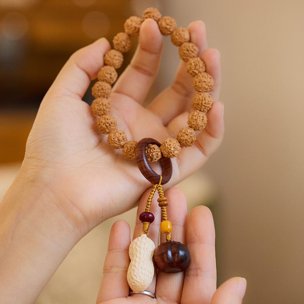 National trend cultural and creative, natural diamond Bodhi seed bracelet, Du Mu retro tassel hand-held pendant, collectible and wholesale pic 23