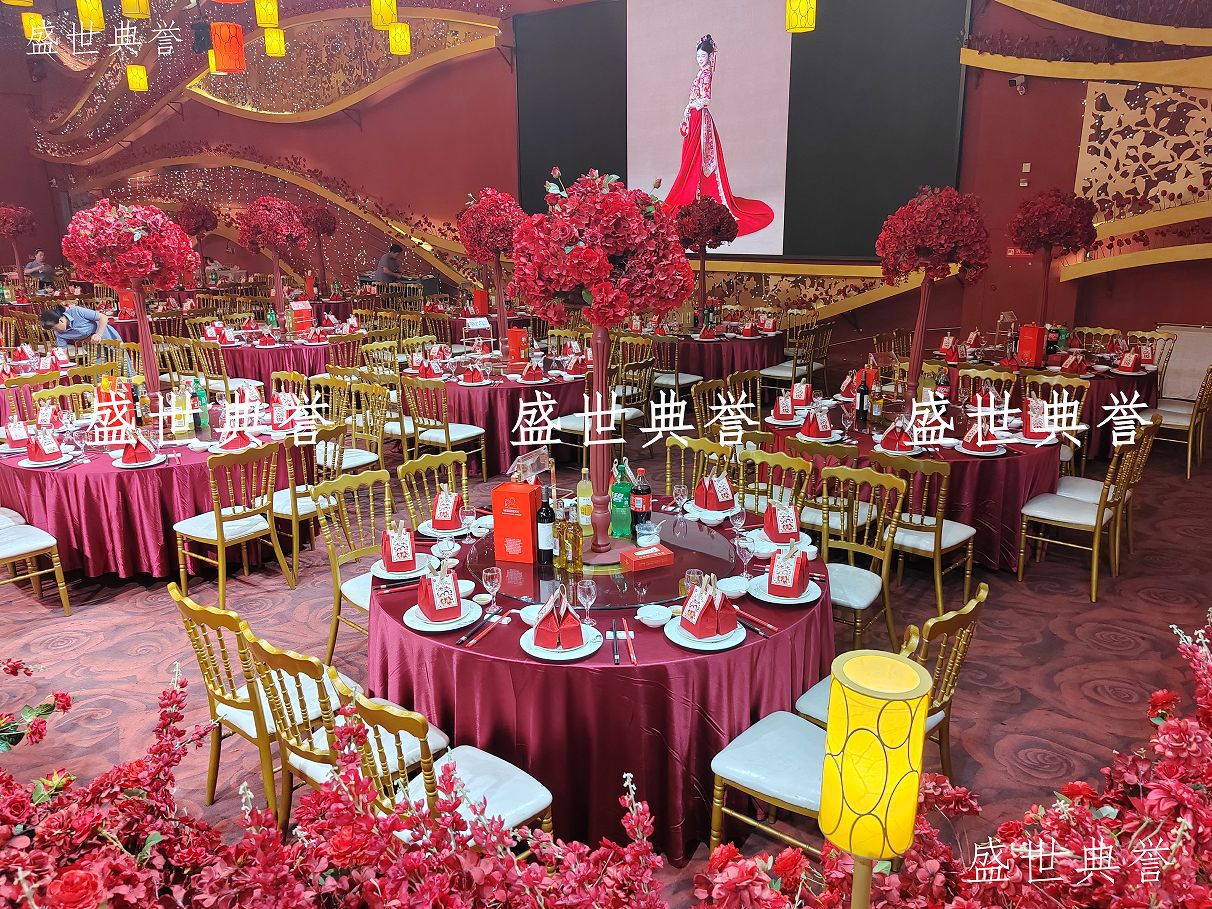 Yiwu foreign Trade wedding dining tables and chairs, theme wedding bamboo joint chairs, banquet center, castle chairs, hotel wedding banquet chairs pic 9