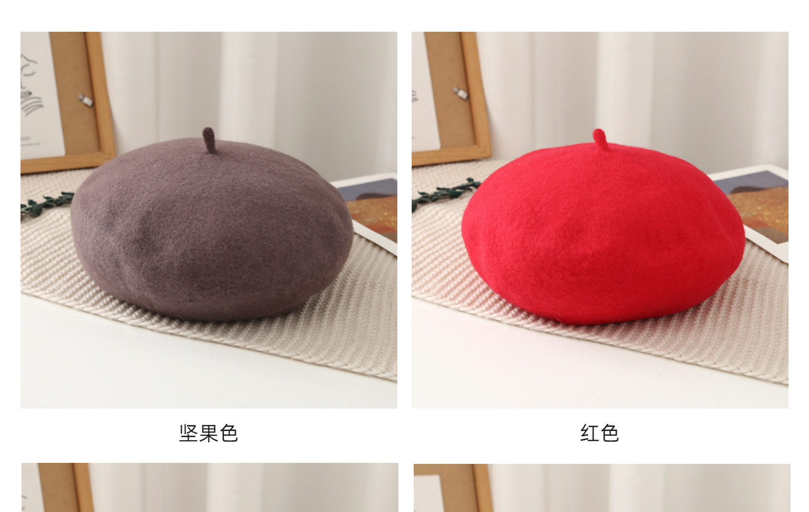 帽子女时尚秋冬羊毛贝雷帽韩国画家帽女生蓓蕾帽文艺百搭南瓜帽冬详情20