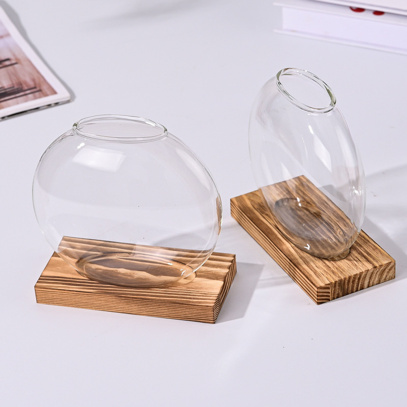 创意水培绿萝玻璃花瓶 客厅办公室桌面花瓶摆件 家居装饰插花容器详情4