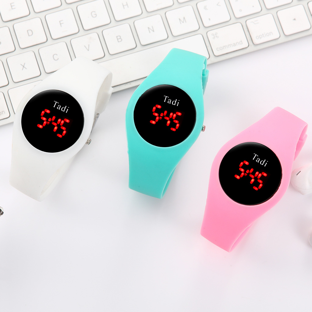 Tadi brand fashionable silicone student quartz watches, AliExpress best-selling silicone bright screen digital watches wholesale pic 18