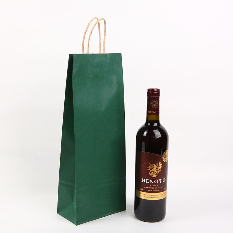 Direct sales from the manufacturer of in-stock kraft paper bags, wine bags, hand-held wine bags, kraft paper red wine packaging bags and gift bags pic 5