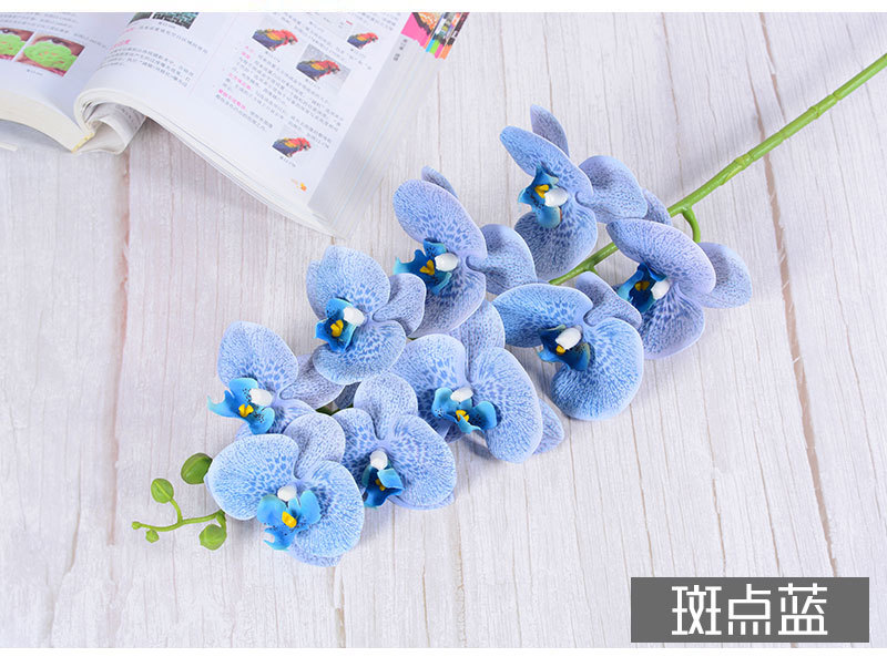 Artificial Phalaenopsis artificial flower home decoration artificial flower hand feel film 9-head Phalaenopsis artificial flower factory wholesale pic 23
