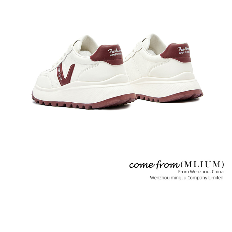 发泡底真皮阿甘鞋2025春季新款厚底增高运动鞋休闲女鞋百搭小白鞋详情22
