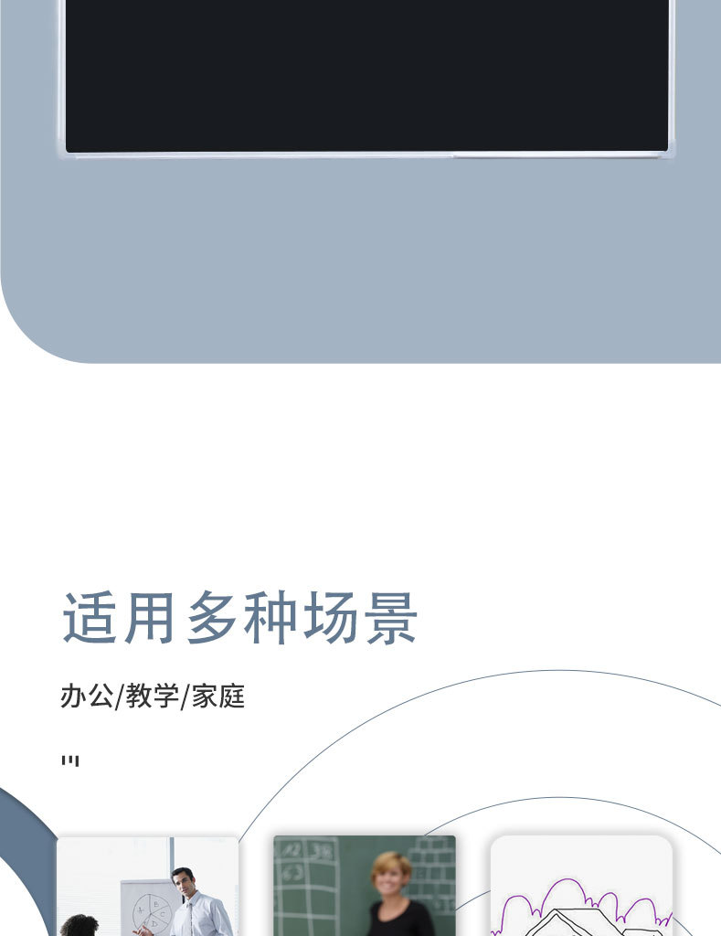 挂式办公教学留言板磁性双面写字板家用儿童涂鸦板会议培训小白板详情9