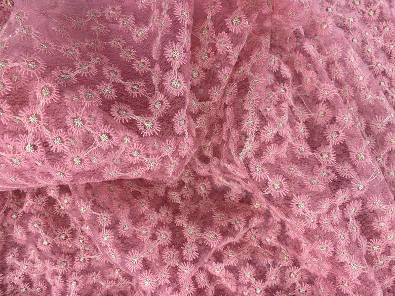 2022 Knitted clothing, headwear fabric, toy dresses, hair accessories, butterfly knot fabric, polyester gold thread, small chrysanthemum mesh fabric pic 2