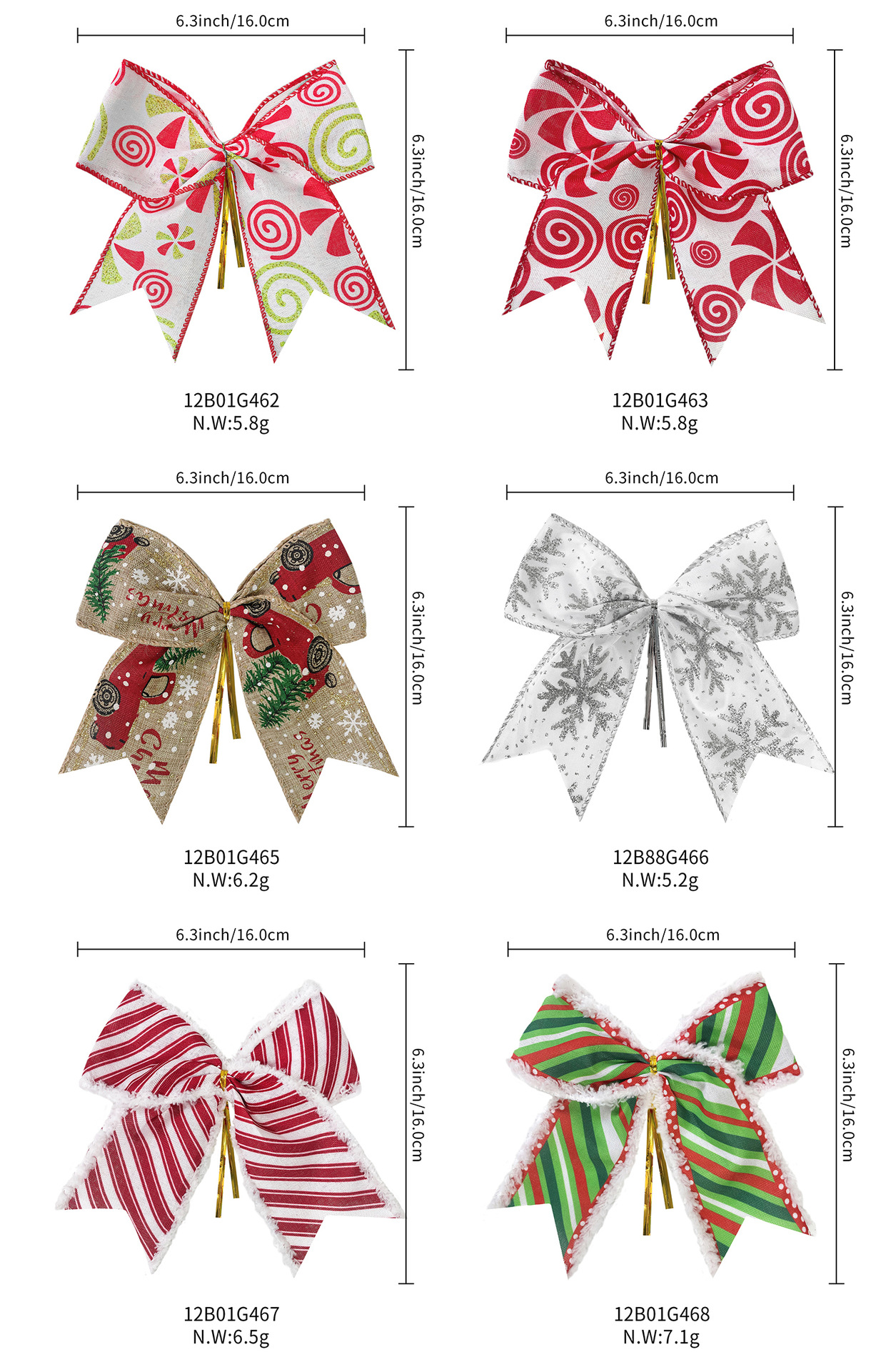 思蜜丝蝴蝶结装饰欧美风蝴蝶结圣诞节配件礼物盒装饰树花环装饰详情1