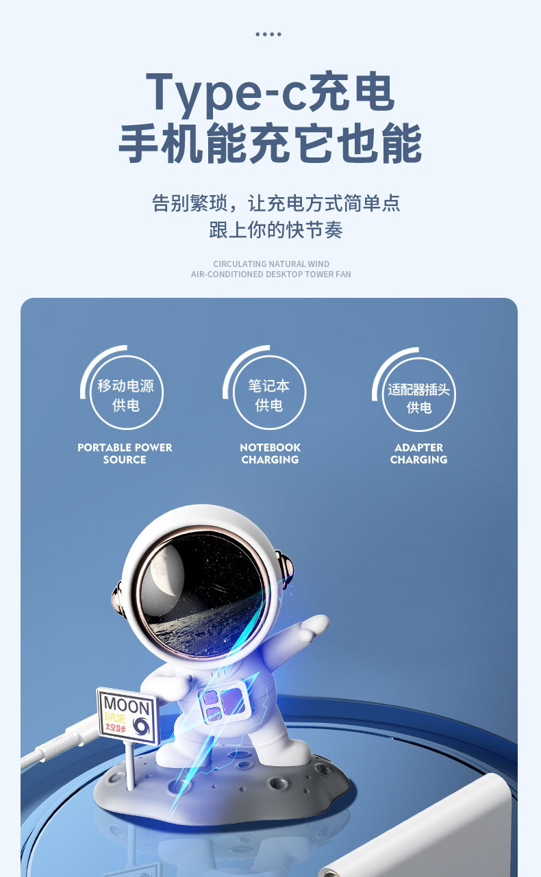The new Bluetooth speaker, Astronaut wireless usb flash drive speaker, has a high atmosphere, a high appearance level, USB charging and sound quality pic 6
