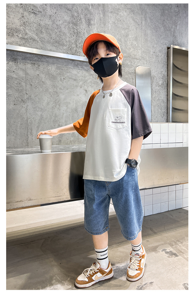 大男童夏装短袖t恤夏季薄款全棉2024新款儿童夏季半袖体恤帅气潮详情14