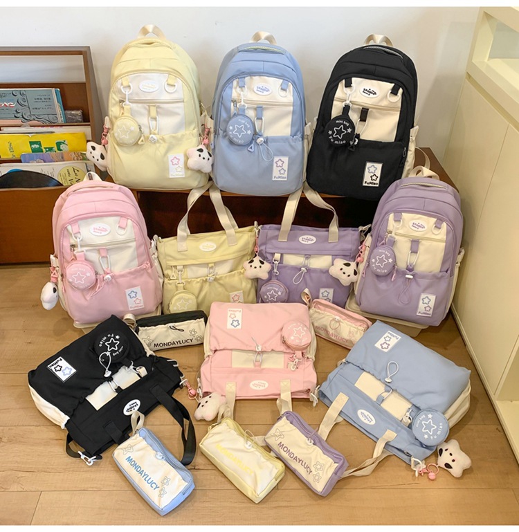 书包初中女生高中生小学生三到六年级大容量高颜值轻便软双肩背包详情25