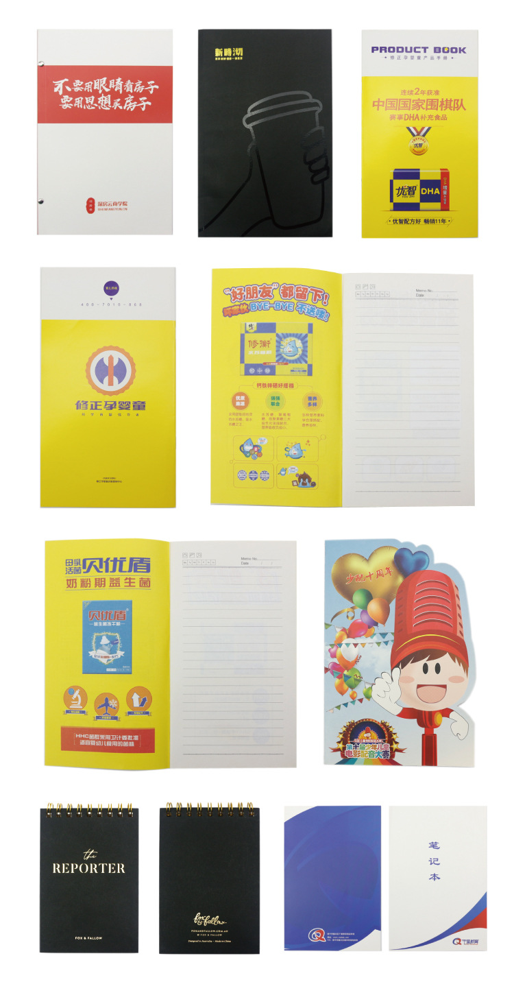 Customized notebooks, advertising books, soft-sided copy notebooks, notebooks, exercise books, promotional books, factory printing of logos pic 6