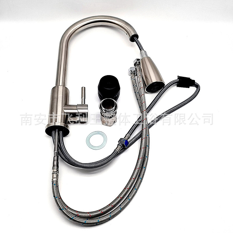 304 stainless steel cold and hot sliding kitchen sink, universal rotating telescopic sink, dishwashing sink, mixing faucet pic 11