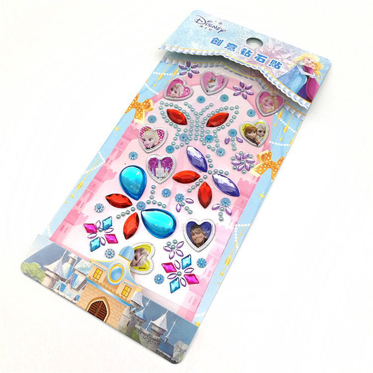 正版卡通亚克力钻石贴水晶贴 手机礼品盒贴纸儿童DIY创意钻石贴纸详情7