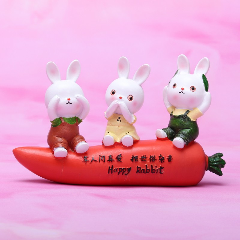 Creative, cute and unadorable rabbit figurines pic 1