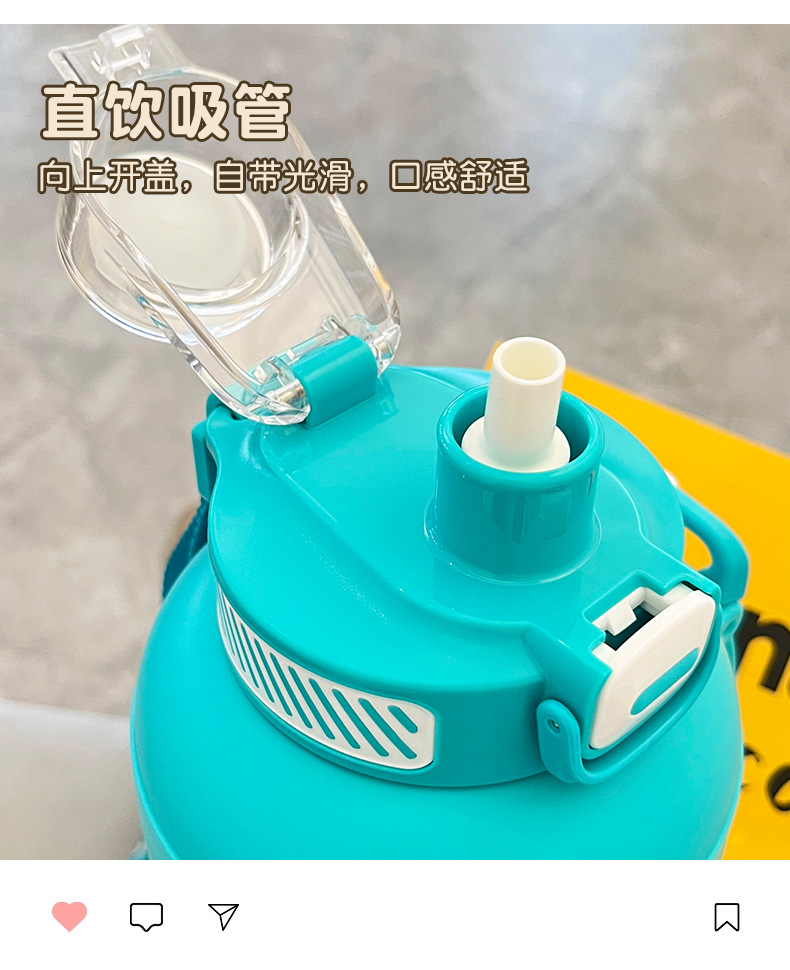Giant insulated cup, 316 stainless steel ton bucket, sports and fitness large-belted cup, portable insulated water bottle with straw pic 30