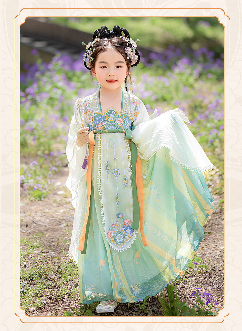 国潮女童汉服2025夏季新款儿童古装仙气高端襦裙小女孩唐装日常连衣裙详情14