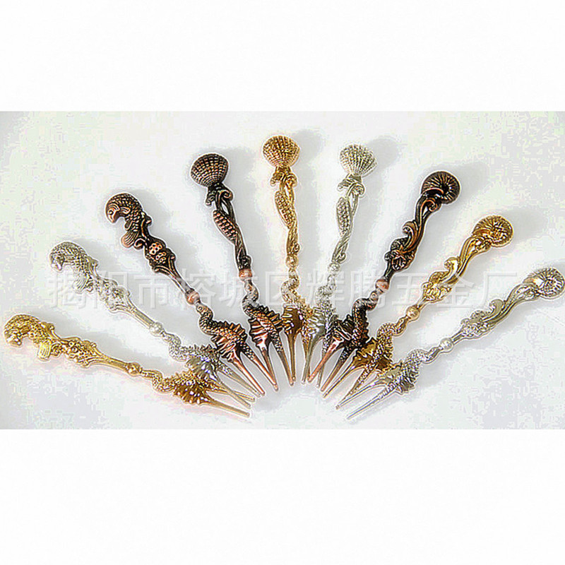 Retro fruit skewers, European court noble carp lotus leaf dessert fork, snail snake 2-finger fork jyv18-06 pic 38