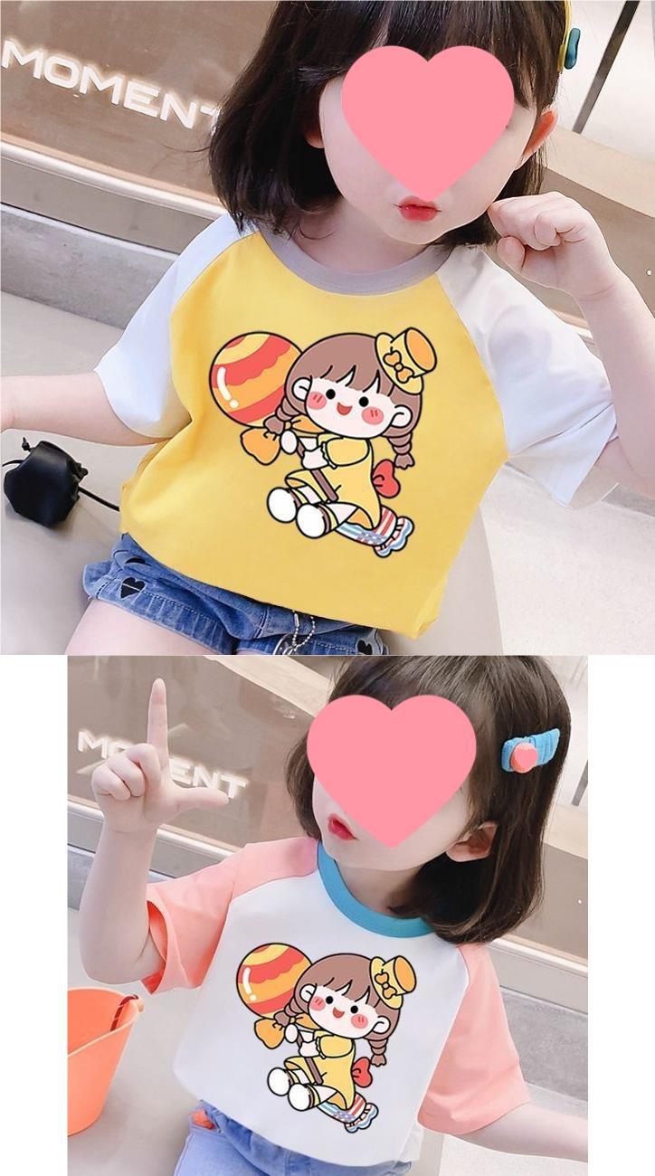 女童打底衫新款儿童短袖t恤宝宝薄款上衣洋气小孩子衣服3详情7