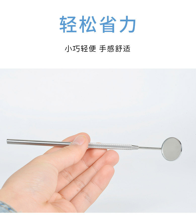Eyelash extension stainless steel handle inspection mirror anti-fog mirror surface eyelash extension auxiliary tool factory direct sales pic 3