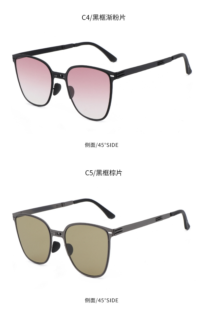 New metal folding sunglasses for women, sun protection and UV protection, popular fashion and trendy sunglasses manufacturer, finished product wholesale pic 14