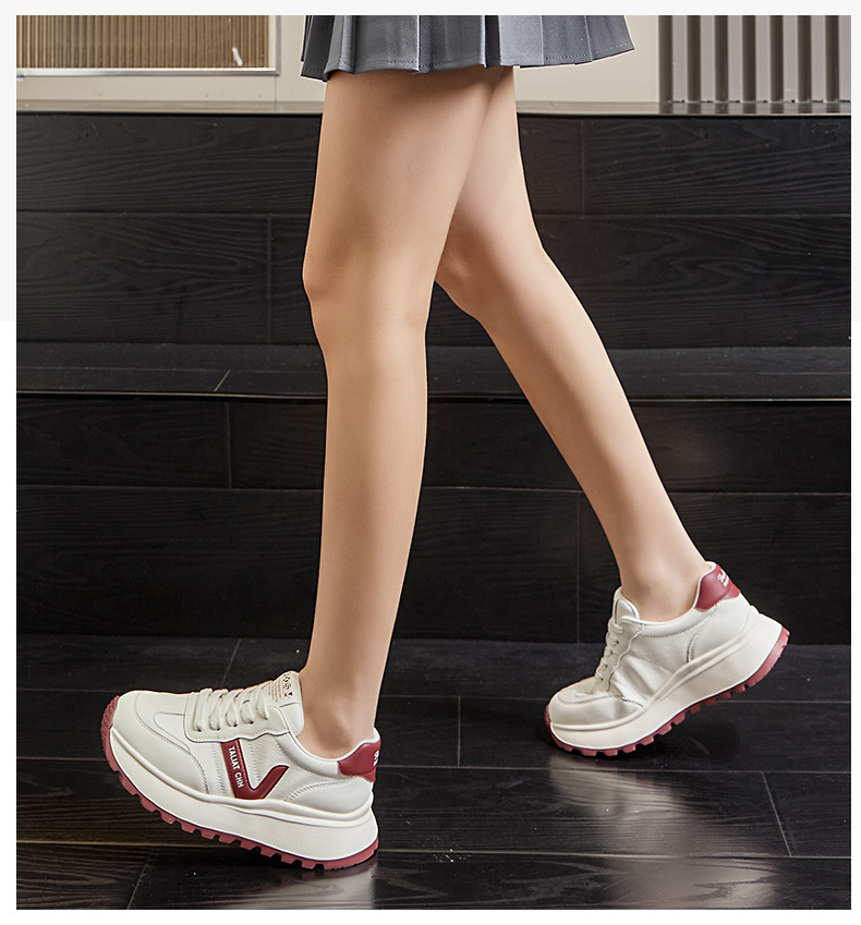 发泡底真皮阿甘鞋2025春季新款厚底增高运动鞋休闲女鞋百搭小白鞋详情34