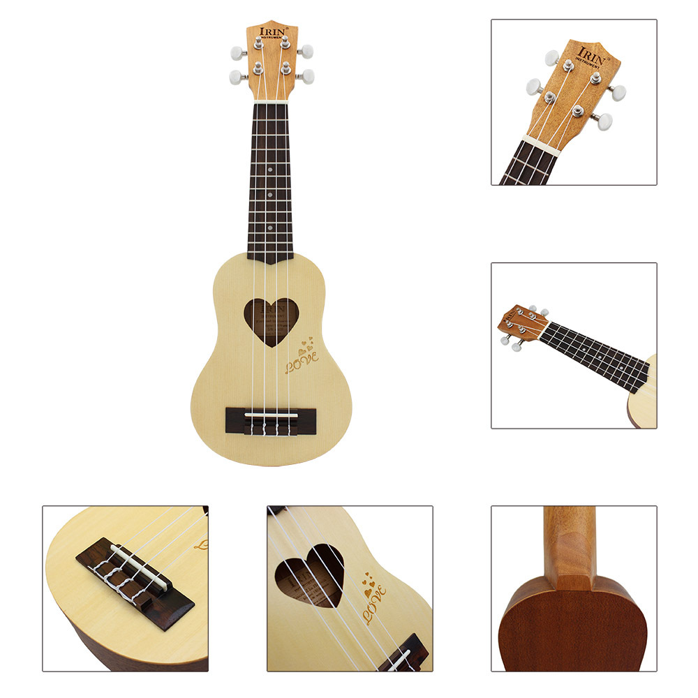 Оптовой IRIN17 ykulele heart в форме сердца укулеле, пара ukulele, дебютная четырехструнная гитара pic 4