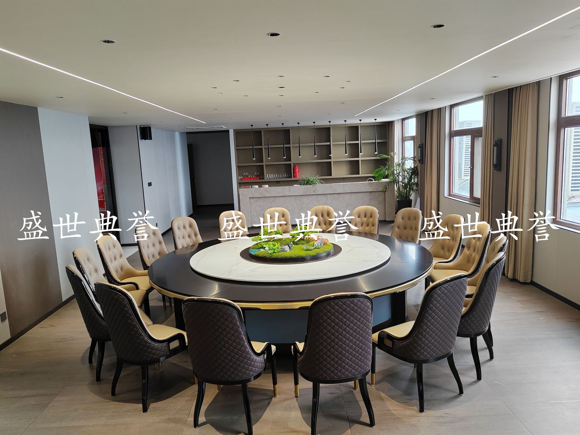 Solid wood dining tables and chairs for Changsha International Hotel, light luxury dining chairs for seafood restaurant private rooms, and white wax wood chairs for company clubs pic 18