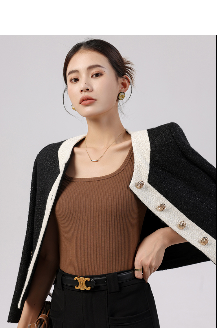 Cashmere warm and furry thermal underwear for winter, new fashionable thickened and fleece vest, women's base layer and inner layer top pic 23