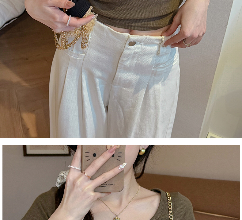 螺纹大圆领正肩短袖t恤女式夏季内搭显瘦高级感纯欲T恤上衣打底衫详情25