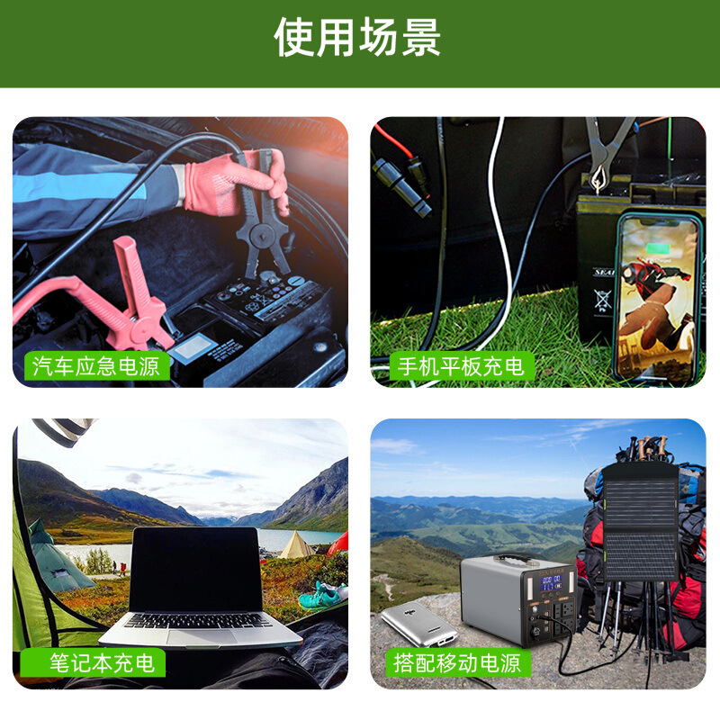 400-watt high-power portable folding bag for solar panels, 18V outdoor mobile phone charger, battery power bank pic 10