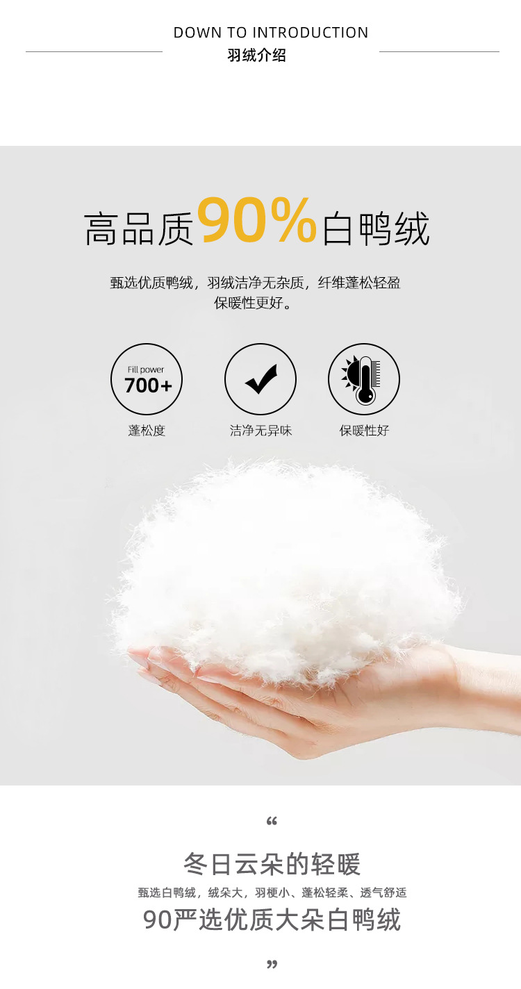 The new mid-length, fashionable, large-collar, loose and thickened white duck down warm jacket for women in winter 2021 is trendy pic 7