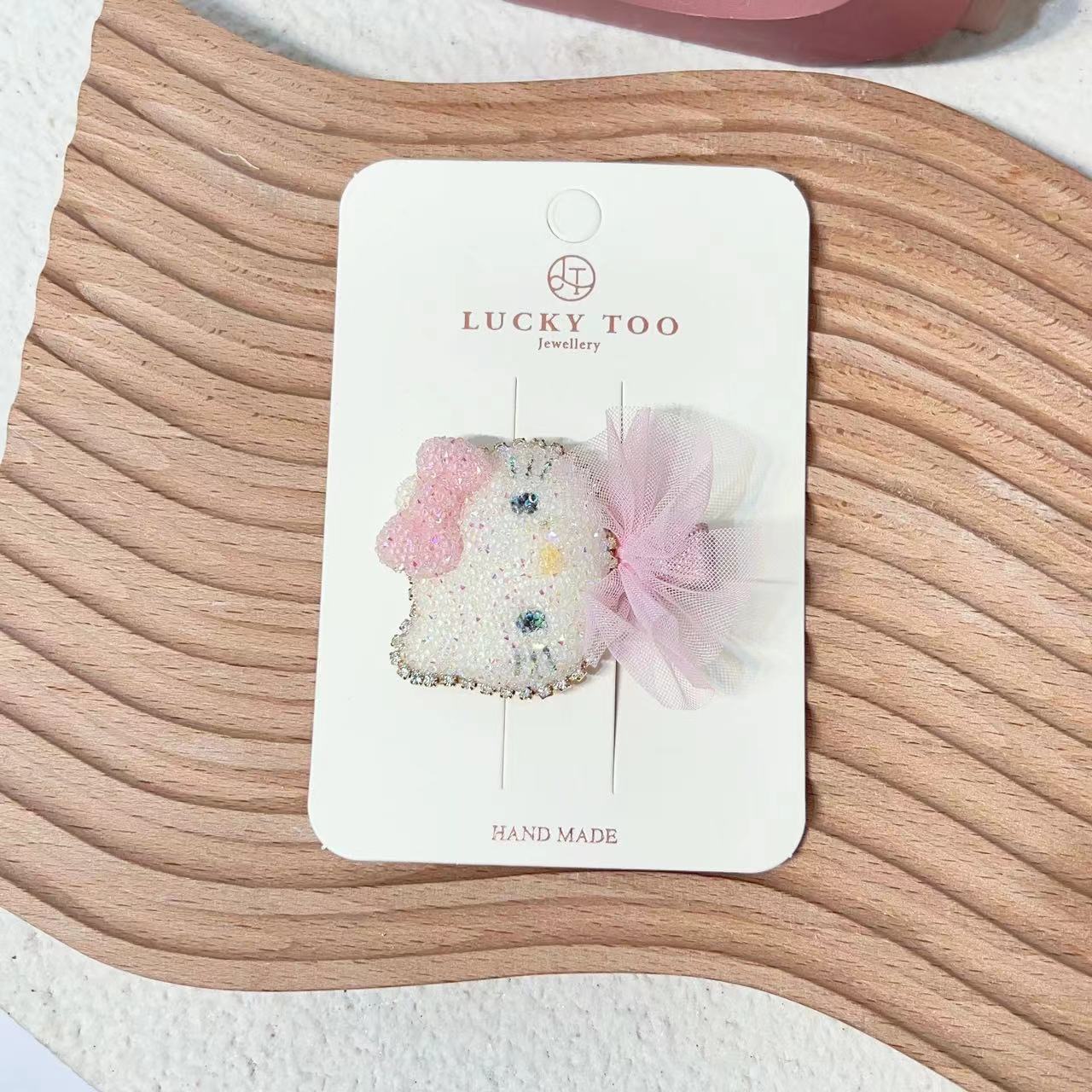 发夹LT10230韩版女童重工满钻Hellokitty公主莎莎发饰发夹详情3