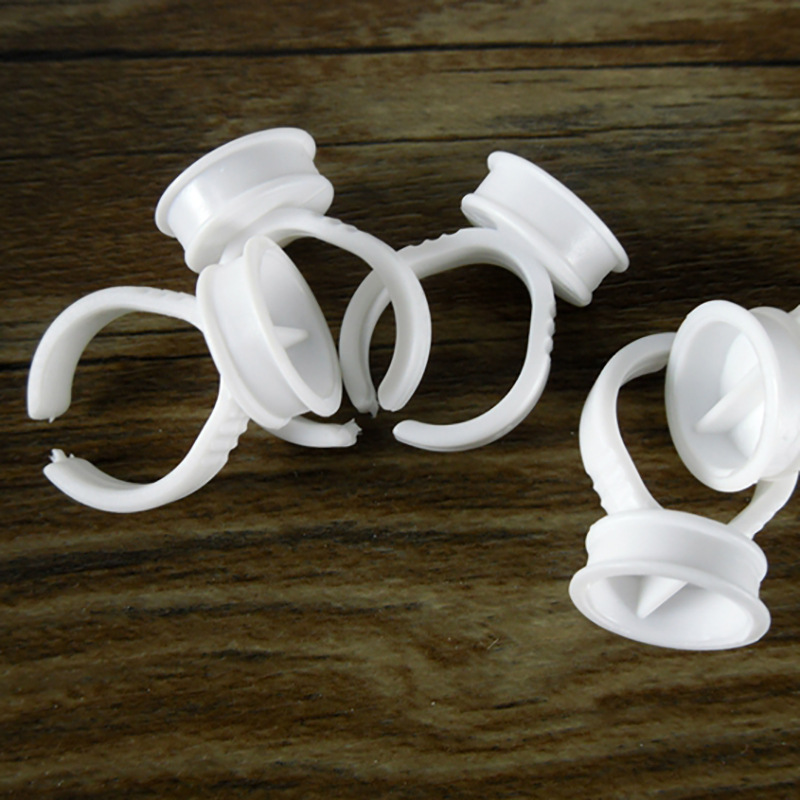 Tattoo and eyelash extension special ring cup, eyelash extension glue ring, plastic cosmetics container, beauty tools pic 3