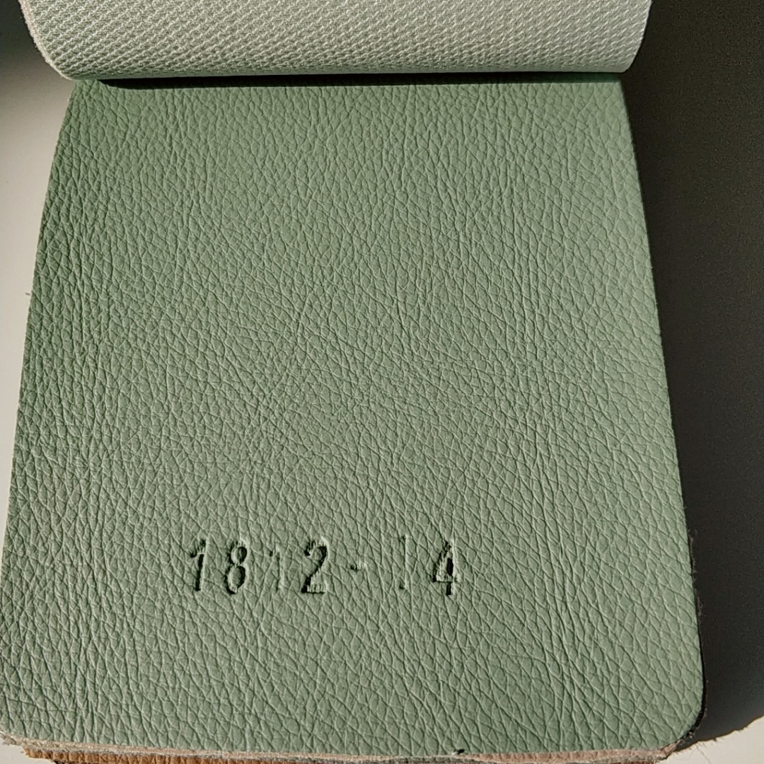 0.7mm waterproof and scratch-resistant PVC leather fabric with a small lychee pattern knitted base for office sofa leather car seat interior pic 7