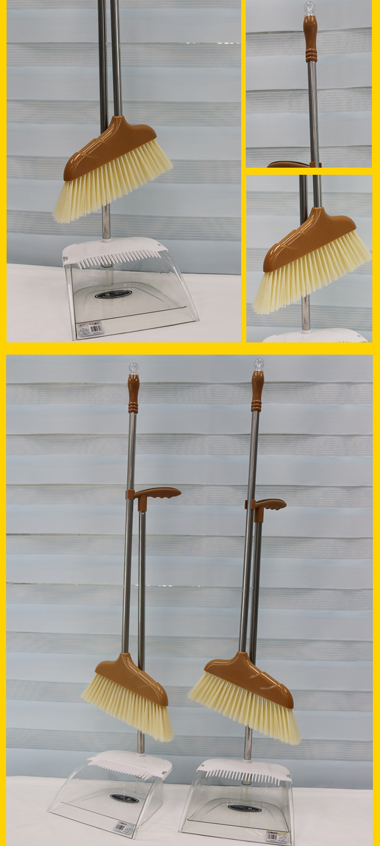 Wholesale of 1392 crystal sweeping kits for home cleaning, including sweeping brooms, brooms, dustpans and cleaning sets for home use pic 7