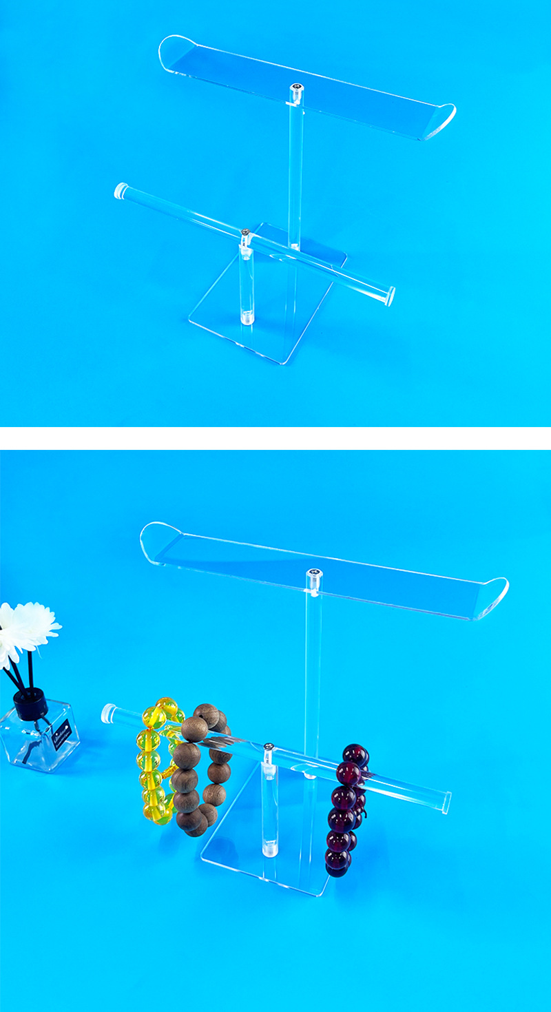 新款亚马逊透明首饰展示架亚克力手链展示陈列架收纳可拆多功能架详情11