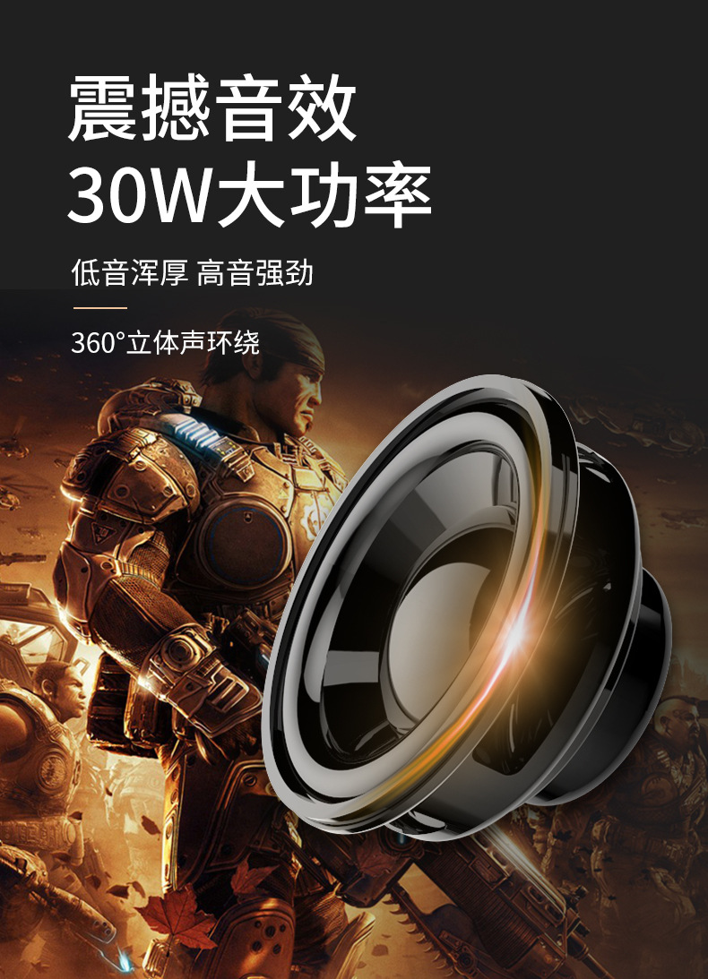 W1 Home high-power Bluetooth speaker, wooden high-volume heavy subwoofer, USB flash drive speaker, HiFi retro radio pic 4