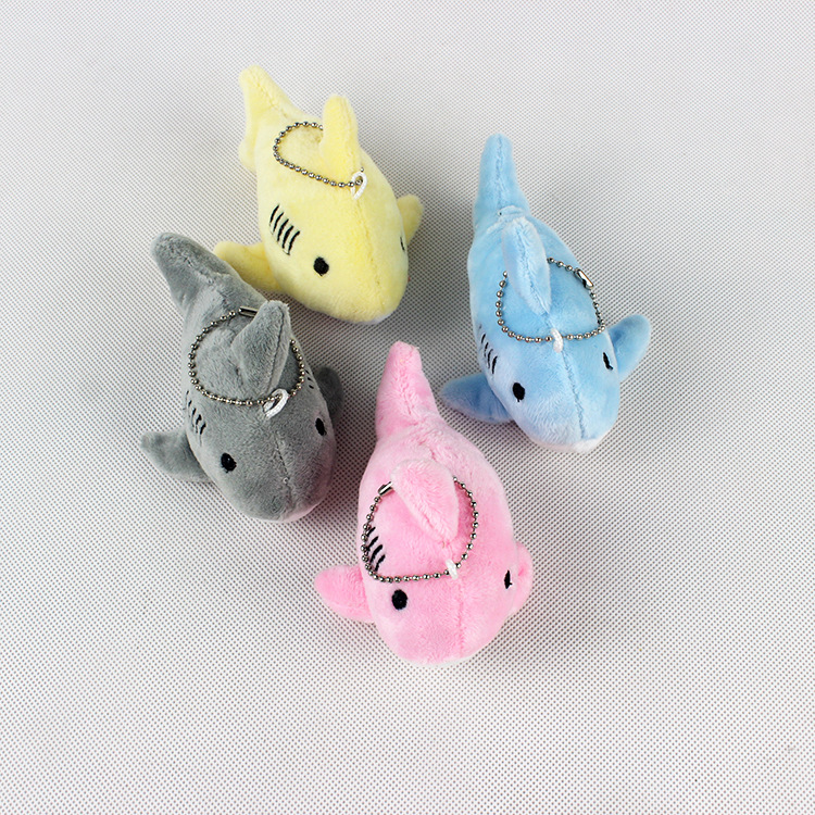 Plush toy manufacturer wholesale shark pendants, Marine animal shark dolls, 10cm cartoon little shark gifts pic 2