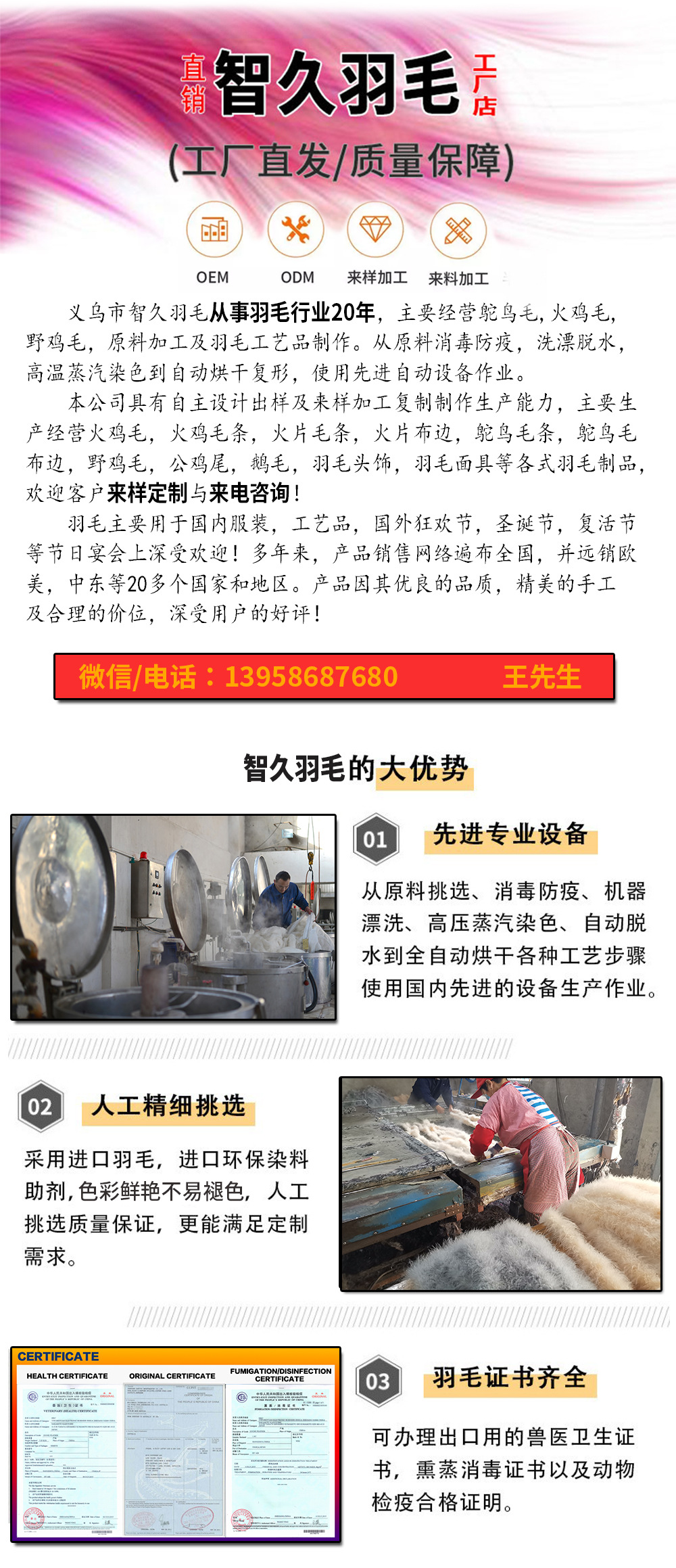 厂家现货鸵鸟毛条服装装饰饰品材料婚庆拉丁舞礼服抓夹羽毛条详情18